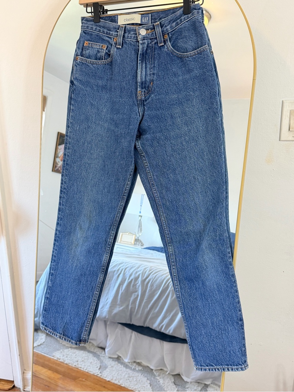 Vintage 00s GAP Classic Ankle Jeans Medium Blue Denim Size 1